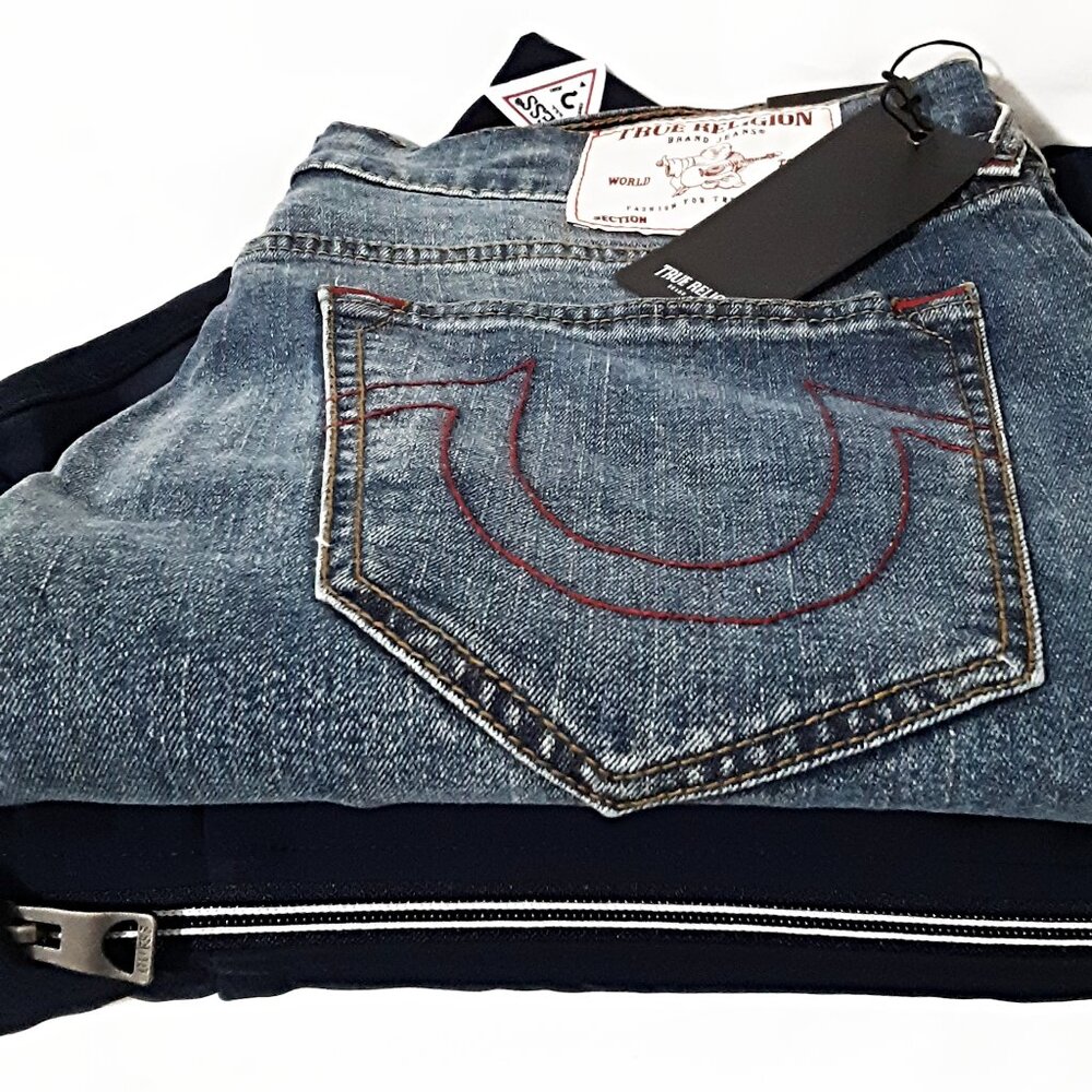 Waterproof Guess Jacket, XL, & True Religion Jeans, W34 Bundle